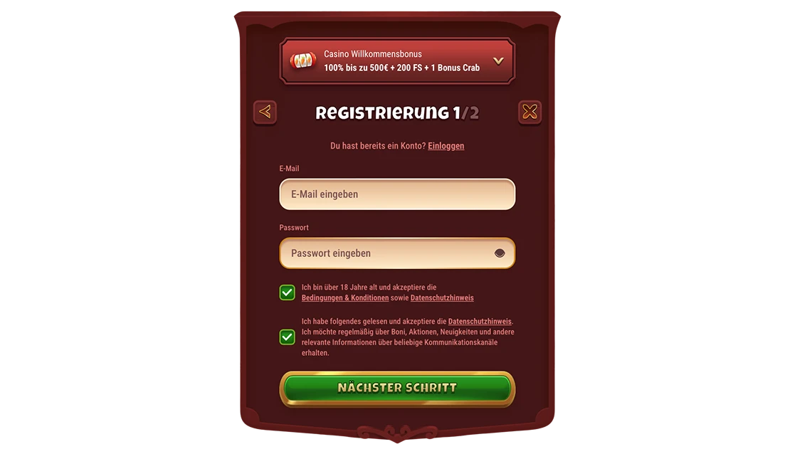 Magius Casino Registreren
